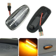 Carro Led φλας φτερού για Mercedes ML W163 (1999-2005) - Χρωμίου με τρεχούμενο φλας / 2 Τεμάχια / CA-012088