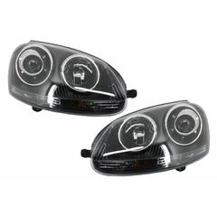Μπροστινά Φανάρια Set Για Vw Golf V (5) 03-08 Projectors GTI / R32 Look Μαύρα H7/H7 Με Μοτέρ & E-Mark Carner Jetta - 0017149