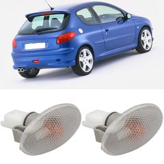 Carro Πλαϊνό Φλας Φτερού Για Peugeot  206 / 307 / 407 / 4007 / 607 / Partner / Citroen C2 / C3 / Xsara Toyota Aygo Λευκό / 2 Τεμάχια / CA-012083