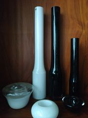 Ανθοδοχειο ego black 60cm-thumb-1