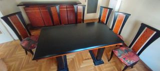 ΤΡΑΠΕΖΑΡΙΑ ΜΕ 6 ΚΑΡΕΚΛΕΣ ΑΠΟ ΤΡΙΑΝΤΑΦΥΛΛΙΑ - ΥΨΟΣ 80 εκ ΠΛΑΤΟΣ 85 εκ ΜΗΚΟΣ 210 εκ