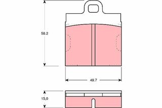 Τακάκια φρένων για VW KAEFER, KARMANN GHIA 111698151A , 111698151C