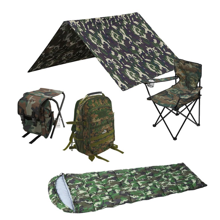 Είδη camping camouflage σετ προσφοράς 5τμχ