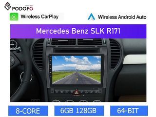 Mercedes SLK R171 (2004-11) Android Car Radio 9" 6+128GB Ασύρματο CarPlay & Aσύρματο Android Auto GPS  WiFi DSP