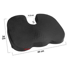 ΜΑΞΙΛΑΡΙ ΚΑΘΙΣΜΑΤΟΣ ERGO SEAT CONTOUR ΜΕ GEL ΚΑΙ ΑΦΡΟ MEMORY FOAM (ΜΑΥΡΟ) - 1 ΤΕΜ. L5436.4 - L5436.4