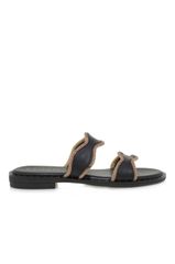 ΓΥΝΑΙΚΑ SEVEN ΠΑΝΤΟΦΛΕΣ ΓΥΝΑΙΚΕΙΕΣ 201-90E U490E2011I5407 ΜΑΥΡΟ ΧΡΥΣΟ ΣΤΡΑΣ