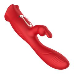 3-in-1 Pleasure Rabbit Vibrator with Teasing Mouth Bite-thumb-2