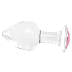 Diamond Glass Butt Plug Pink L-thumb-3