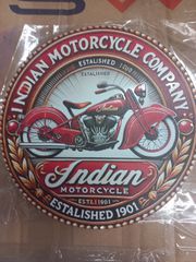 ΜΕΤΑΛΙΚΗ ΠΙΝΑΚΙΔΑ INDIAN  MOTORCYCLE 1901 20 CM.