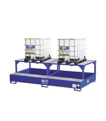 Butti 8070V2C+2x 99C434 Ελαιολεκάνη Βάση Αποθήκευσης 2 Παλετοδεξαμενών 1000lt Μεταλλική με 2 Eξέδρες Χωρητικότητας 1000lt