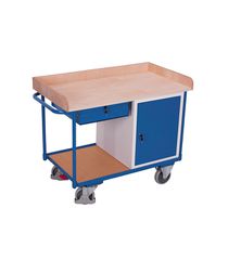 Variofit sw-600.611 Πάγκος Εργασίας Κινητός 2 Επιπέδων για Φορτίο Βάρους ως 400kg