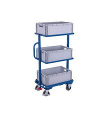Variofit sw-400.804 Τρόλεϊ Μεταφοράς με 3 Πλαστικά Κουτιά για Φορτίο Βάρους ως 200kg