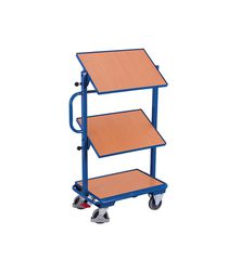 Variofit sw-400.803 Τρόλεϊ Μεταφοράς 3 Επιπέδων με Ανακλινόμενα Ράφια για Φορτίο Βάρους ως 200kg