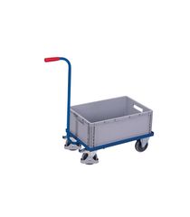 Variofit sw-450.806 Πλατφόρμα Μεταφοράς Φορτίων με Χειρολαβή & Πλαστικό Κιβώτιο Αποθήκευσης για Φορτίο Βάρους ως 250kg