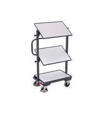 Variofit sw-400.844 Τρόλεϊ Μεταφοράς 3 Επιπέδων με Ανακλινόμενα Ράφια για Φορτίο Βάρους ως 200kg
