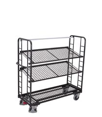 Variofit sw-640.225/AG Τρόλεϊ Μεταφοράς 3 Επιπέδων με Επικλινή Ράφια για Φορτίο Βάρους ως 400kg