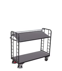 Variofit sw-640.200/AG Τρόλεϊ Μεταφοράς 2 Επιπέδων με Επικλινή Ράφια για Φορτίο Βάρους ως 400kg