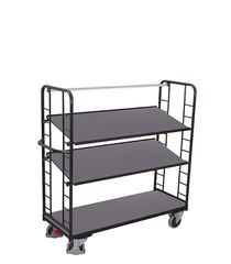Variofit sw-640.201/AG Τρόλεϊ Μεταφοράς 3 Επιπέδων με Επικλινή Ράφια για Φορτίο Βάρους ως 400kg