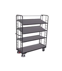 Variofit sw-540.202/AG Τρόλεϊ Μεταφοράς 4 Επιπέδων με Επικλινή Ράφια για Φορτίο Βάρους ως 250kg