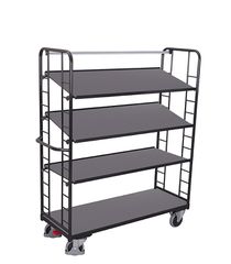 Variofit sw-640.202/AG Τρόλεϊ Μεταφοράς 4 Επιπέδων με Επικλινή Ράφια για Φορτίο Βάρους ως 400kg
