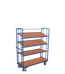Variofit sw-640.202 Τρόλεϊ Μεταφοράς 4 Επιπέδων με Επικλινή Ράφια για Φορτίο Βάρους ως 400kg