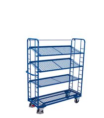 Variofit sw-540.212 Τρόλεϊ Μεταφοράς 4 Επιπέδων με Επικλινή Ράφια για Φορτίο Βάρους ως 250kg