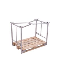 Variofit vpa-080.303 Παλετοκιβώτιο Συναρμολογούμενο Γαλβανιζέ Τύπου 65K για Φορτίο Βάρους ως 750kg