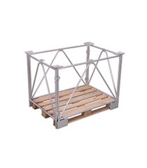 Variofit vpa-100.009 Παλετοκιβώτιο Συναρμολογούμενο Γαλβανιζέ Τύπου 68 για Φορτίο Βάρους ως 2000kg