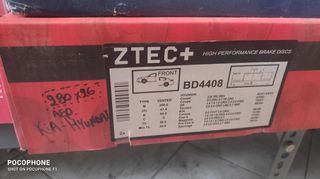 σετ εμπροσθιες δισκοπλακες μαρκας Ztec Germany , για Hyundai I30, με κωδικο : 51712-1H100 , 280x26 , 5 μπουλονια