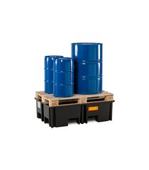 CEMO 11257 Πλαστική Βάση Αποθήκευσης 2 Βαρελιών 200lt με Ελαιολεκάνη Χωρητικότητας 220lt