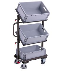 Variofit sw-400.805/AG Τρόλεϊ Μεταφοράς Ανακλινούμενο με 3 Κουτιά για Φορτίο Βάρους ως 200kg