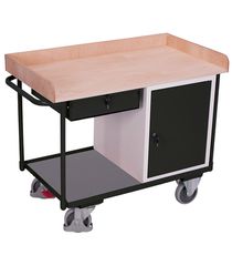 Variofit sw-600.611/AG Πάγκος Εργασίας Κινητός 2 Επιπέδων για Φορτίο Βάρους ως 400kg