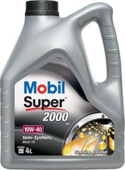 MOBIL SUPER 2000 X1 ΗΜΙΣΥΝΘΕΤΙΚΟ ΛΑΔΙ ΚΙΝΗΤΗΡΑ 10W-40 A3/B3