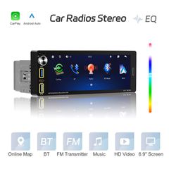 6.9" 1 DIN Car οθόνη αυτοκινήτου MP5 με Ασύρματο CarPlay & Android Auto