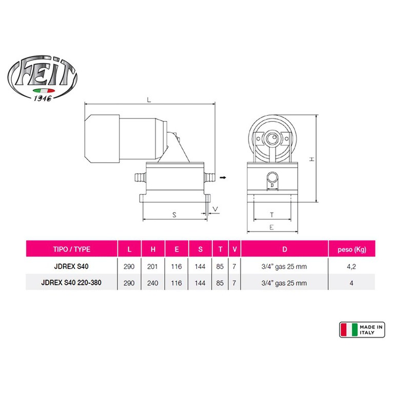 Διαφραγματική Αντλία FEIT JDREX S40 12 Volt