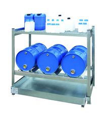 LACONT R74-1052-A Σύστημα Αποθήκευσης 3 Βαρελιών 60lt Γαλβανιζέ με Ελαιολεκάνη