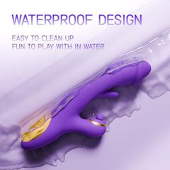 Flapping Rabbit Vibrator with G Spot Vibration & Clitoral Purple