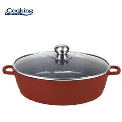 Heinner HR-JLG-J40JCR Ρηχή Κατσαρόλα από Αλουμίνιο 40x9.8 εκ. , 11 lt , CALABRIA