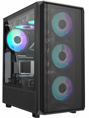 Serioux SRXC-VANGUARD Gaming Midi Tower Κουτί Υπολογιστή με RGB Φωτισμό Μαύρο