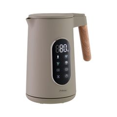 Primo PRCK-40496 Βραστήρας 1.7L 2200W Digital Ανοξείδωτος Cool touch Wooden/Γκρι
