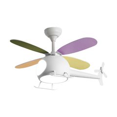 Primo PRCF-80679 Ανεμιστήρας Οροφής Helicopter Kids Series DC 98εκ. Με Τηλεχειριστήριο LED 4Φτερά Λευκός