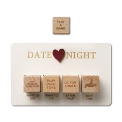 Date Night table game Role play wooden Dice for Adults