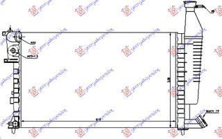 Ψυγείο Νερού 1.4 - 1.6 - 1.8 & / - ac (610x377x23) Με Ασφάλεια Στο Κολαρο (133047)   για CITROEN BERLINGO 96-02