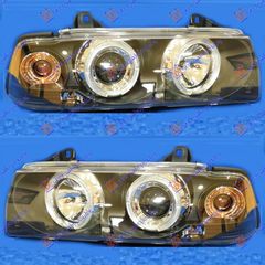 Φανάρι Εμπρός (Σετ)lexus/Με Φλάς Μάυρο    για BMW SERIES 3 (E36) COUPE/CABRIO 90-98