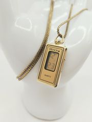 Vintage μενταγιόν - ρολόι ψηφιακό επίχρυσο Season Quartz με αλυσίδα λαιμού Α9026 ΤΙΜΗ 45 ΕΥΡΩ