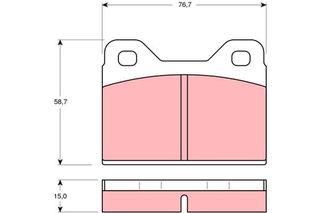Τακάκια φρένων AUDI / BMW / VW / FERRARI 815698151, 34111160173, 34111100736, 481698151C, 803698151D