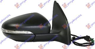 Καθρέφτης Ηλεκτρικός Θερμαινόμενος Βαφόμενος (Με Φλάς & Φώς Ασφαλείας) (Convex Glass) (5K0857508AD9B9) Δεξίς  για VW GOLF VI 08-13