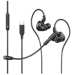 G59 In Ear 3.5MM/Type C Wired Gaming Earphone With Mic Stereo Sports HiFi In Ear Wired Headset Monitor Earbud