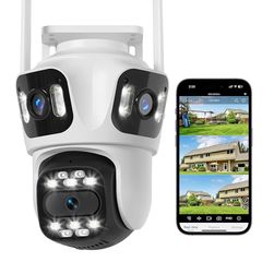 Τριπλή κάμερα WIFI 8MP με αμφίδρομο ήχο, έγχρωμη νυχτερινή όραση