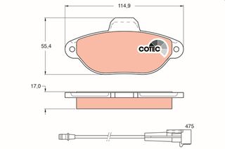 Τακάκια φρένων FIAT / LANCIA 9948054, 5892736, 5892737, 9948045, 9947468
